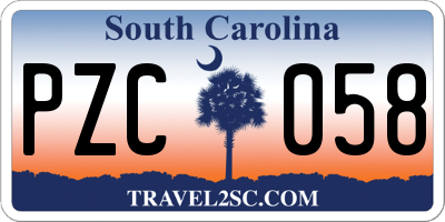SC license plate PZC058