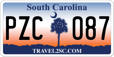 SC license plate PZC087