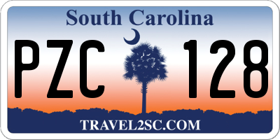 SC license plate PZC128
