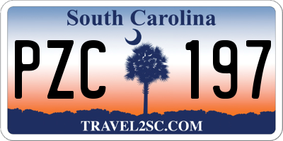 SC license plate PZC197