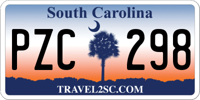 SC license plate PZC298