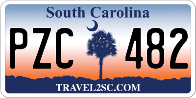 SC license plate PZC482