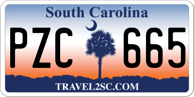 SC license plate PZC665