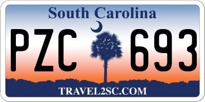 SC license plate PZC693