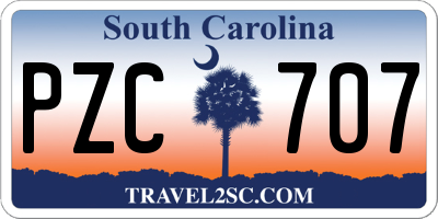 SC license plate PZC707