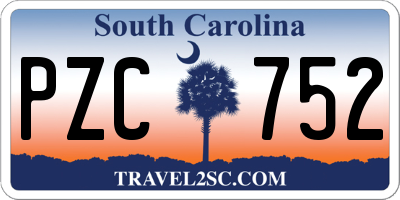 SC license plate PZC752