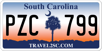 SC license plate PZC799