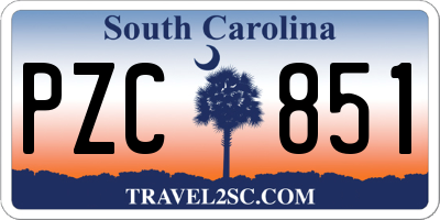 SC license plate PZC851