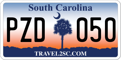 SC license plate PZD050
