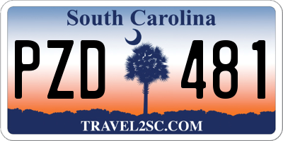 SC license plate PZD481