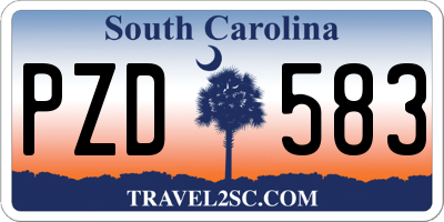 SC license plate PZD583