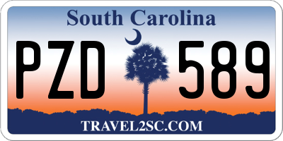 SC license plate PZD589