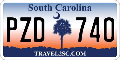 SC license plate PZD740