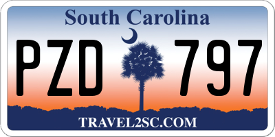 SC license plate PZD797