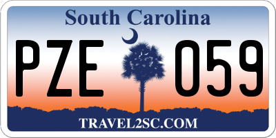 SC license plate PZE059