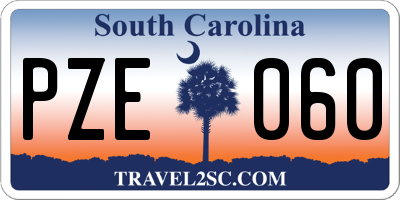SC license plate PZE060