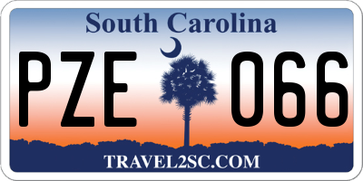 SC license plate PZE066