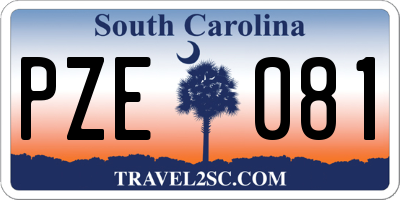 SC license plate PZE081
