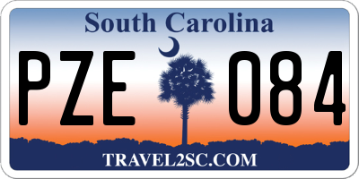 SC license plate PZE084