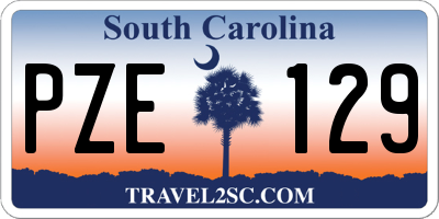 SC license plate PZE129