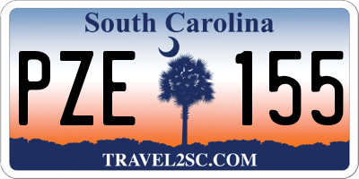 SC license plate PZE155
