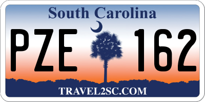 SC license plate PZE162