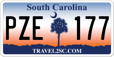 SC license plate PZE177