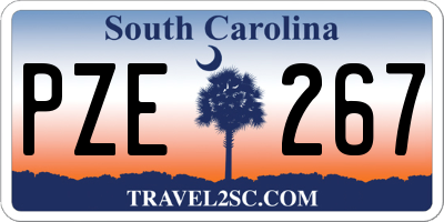 SC license plate PZE267