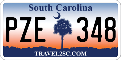 SC license plate PZE348