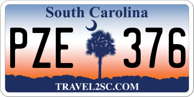 SC license plate PZE376