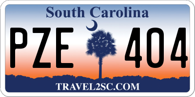 SC license plate PZE404