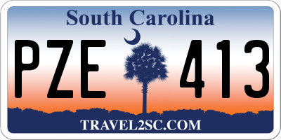 SC license plate PZE413