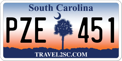 SC license plate PZE451