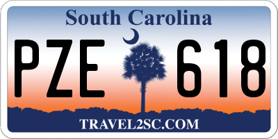 SC license plate PZE618