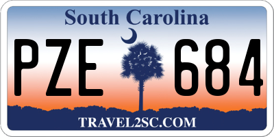 SC license plate PZE684
