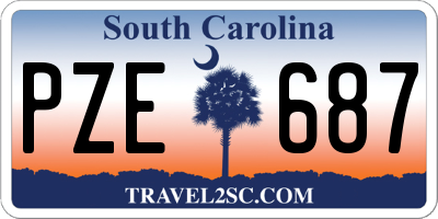 SC license plate PZE687