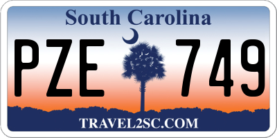 SC license plate PZE749