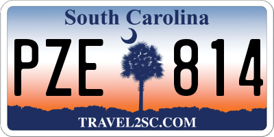 SC license plate PZE814