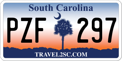 SC license plate PZF297