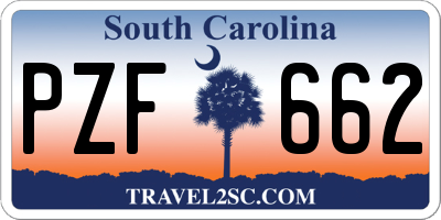 SC license plate PZF662