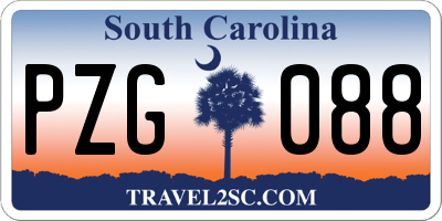SC license plate PZG088
