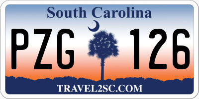 SC license plate PZG126