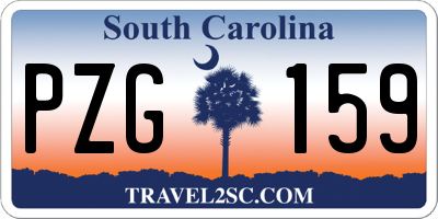 SC license plate PZG159