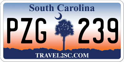 SC license plate PZG239