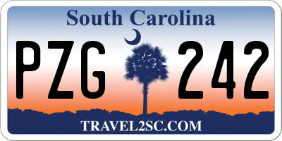 SC license plate PZG242