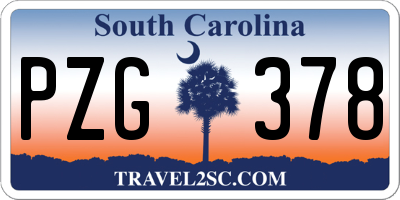 SC license plate PZG378