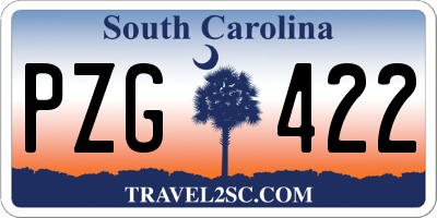 SC license plate PZG422