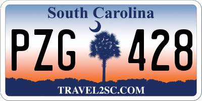 SC license plate PZG428