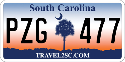 SC license plate PZG477