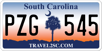 SC license plate PZG545